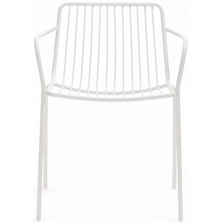 Pedrali Nolita 3655 Armlehnstuhl-BI200E-Stahl Weiss