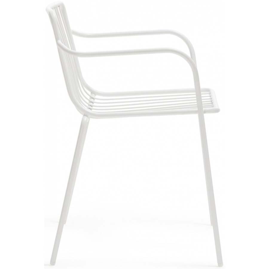 Pedrali Nolita 3655 Armlehnstuhl-BI200E-Stahl Weiss