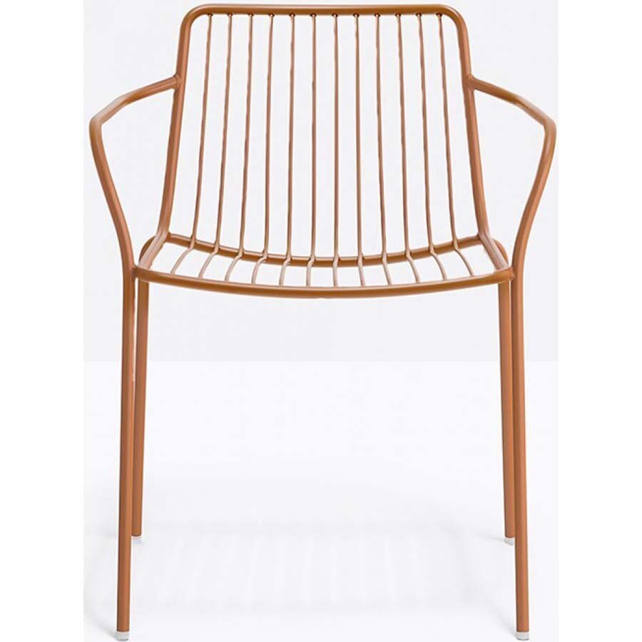 Pedrali Nolita 3655 Armlehnstuhl-TEE-Stahl Terracotta 