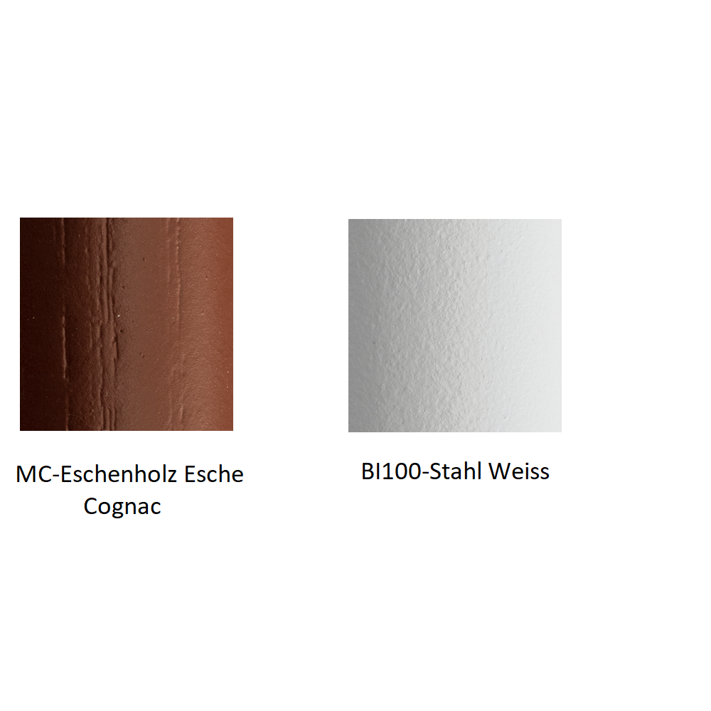 Pedrali Osaka Metal 5711 Stuhl-MC-Eschenholz Esche Cognac-BI100-Stahl Weiss