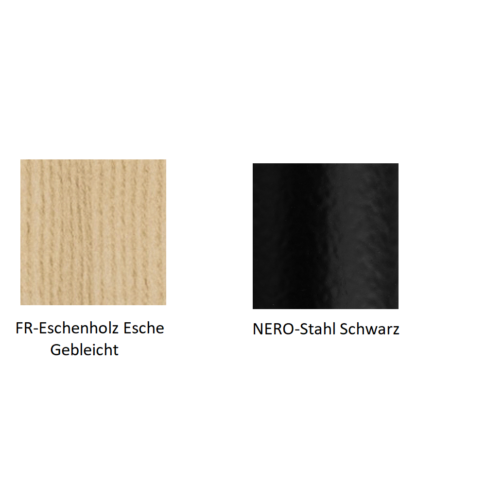 Pedrali Osaka Metal 5711 Stuhl-FR-Eschenholz Esche Gebleicht-NERO-Stahl Schwarz