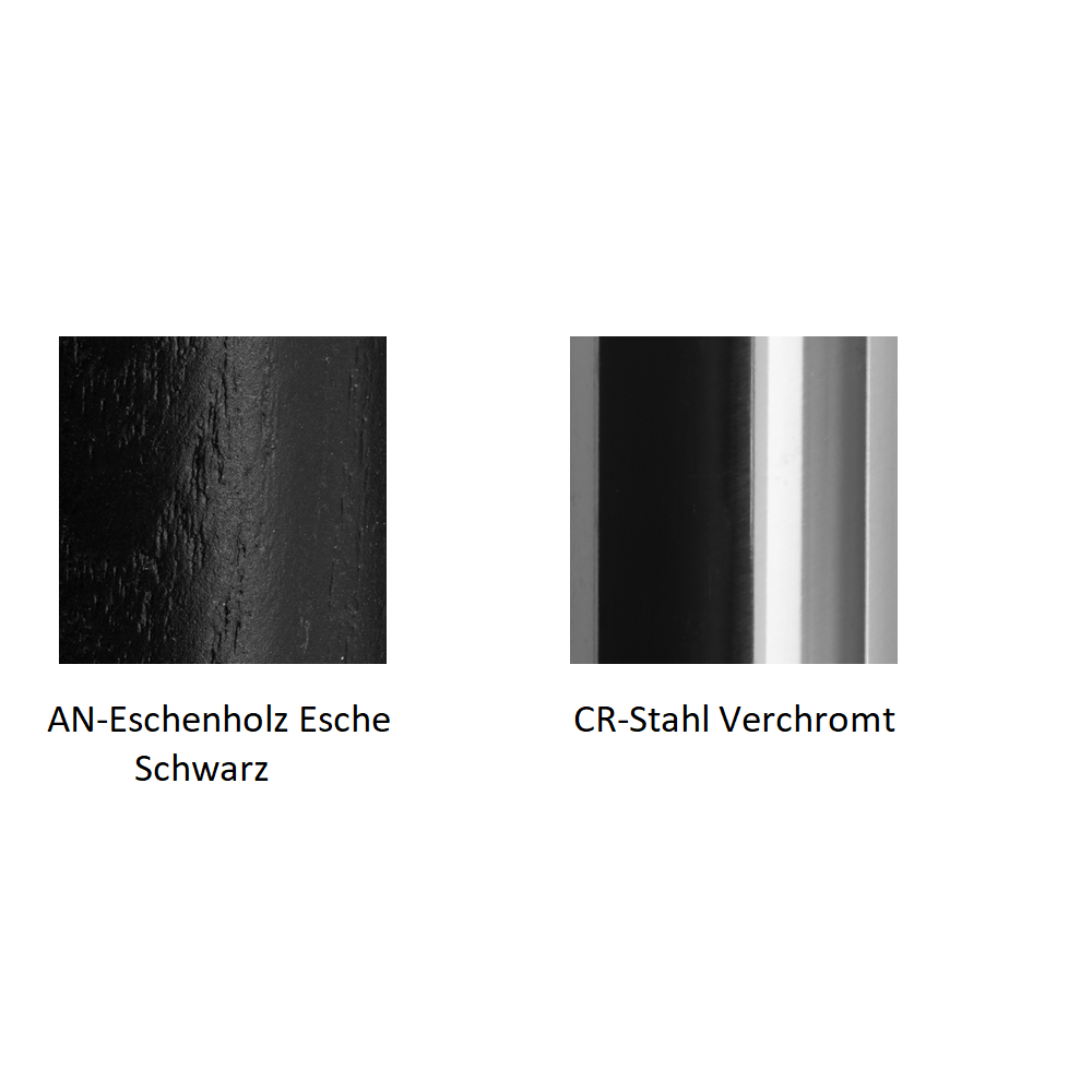 Pedrali Osaka Metal 5711 Stuhl-AN-Eschenholz Esche Schwarz-CR-Stahl Verchromt
