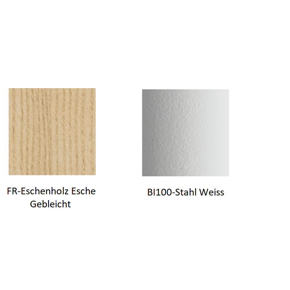Pedrali Osaka Metal 5714 Kufenstuhl-FR-Eschenholz Esche Gebleicht-BI100-Stahl Weiss
