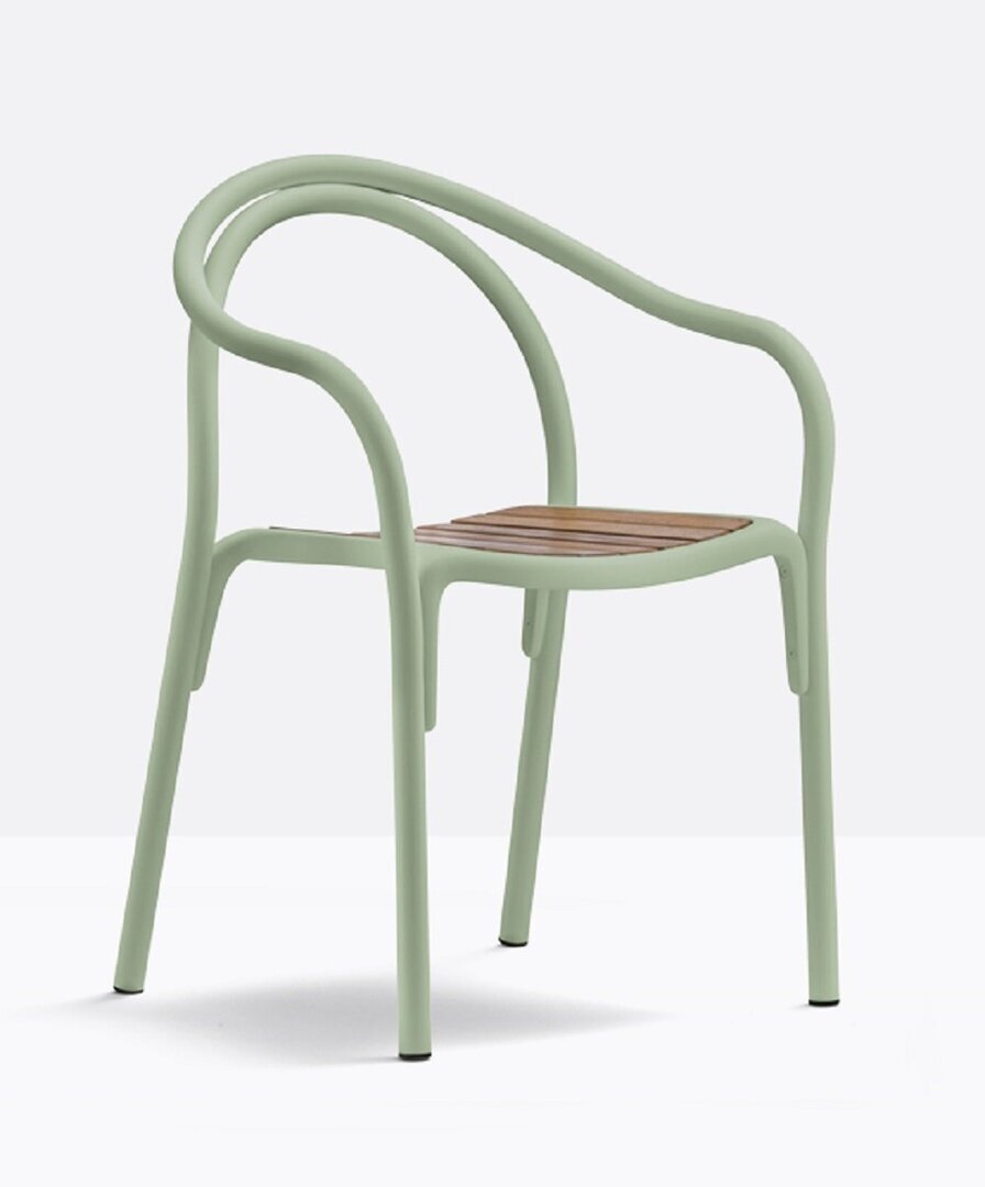 Pedrali Soul Outdoor 3746 Stuhl-VE100E-Aluminium Salbeigrün
