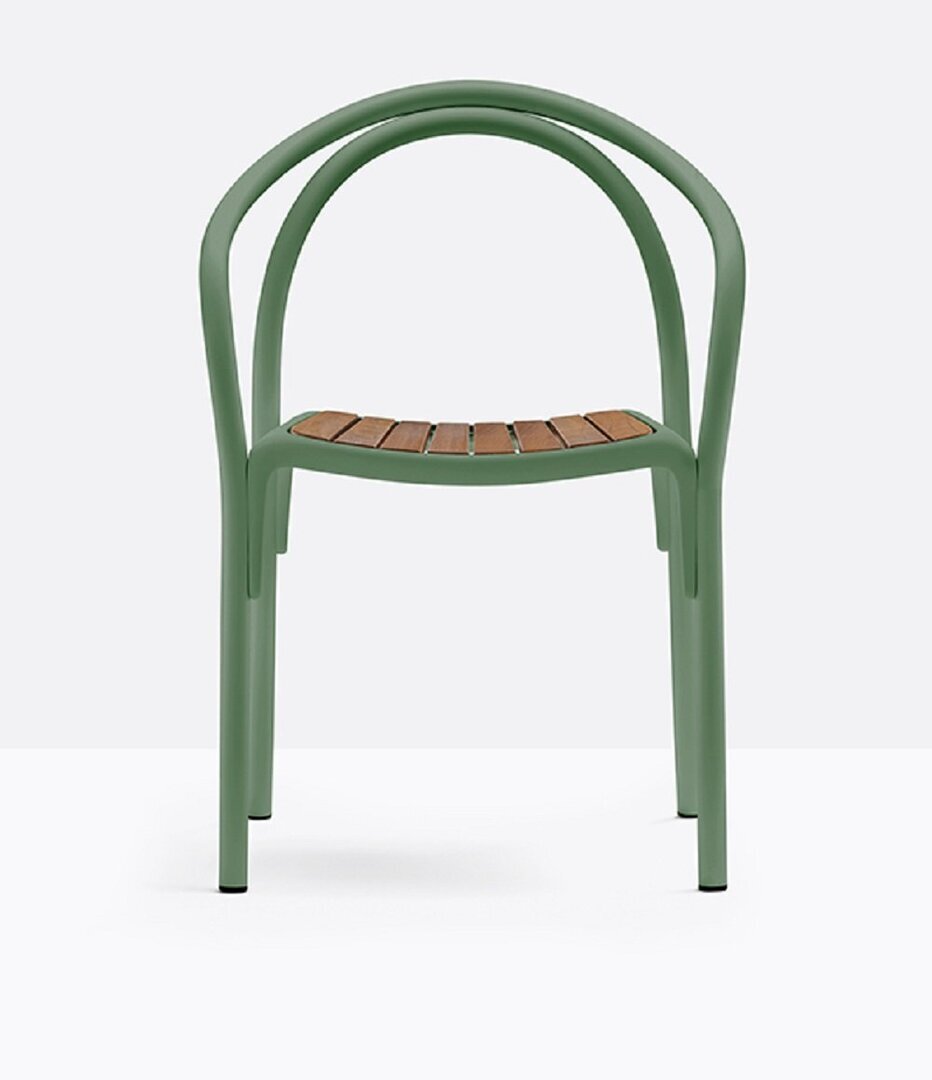 Pedrali Soul Outdoor 3746 Stuhl-VE600E-Aluminium Grün