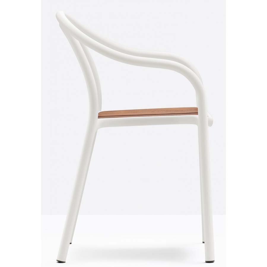 Pedrali Soul Outdoor 3746 Stuhl-BI200E-Aluminium Weiss