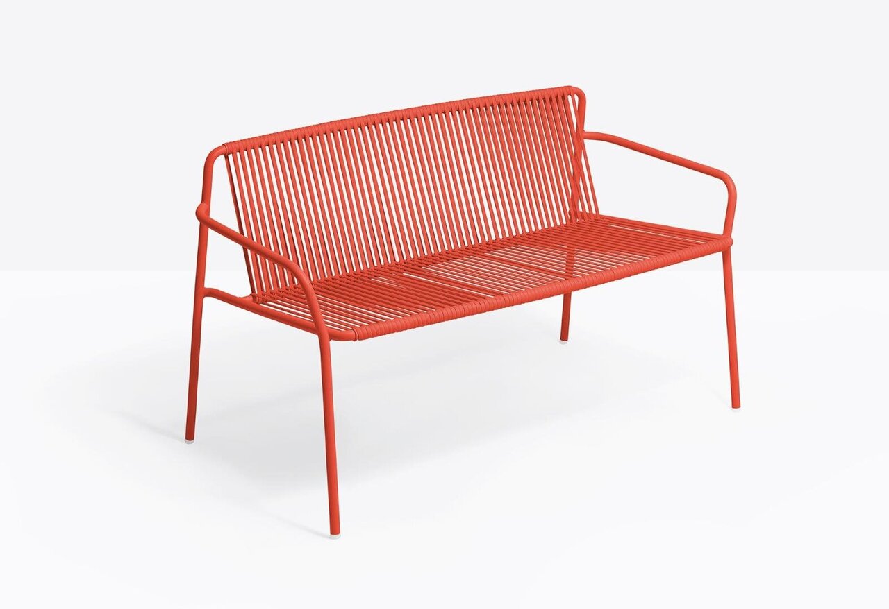Pedrali Tribeca 3666 Lounge Sofa-RO400E-Stahl Rot