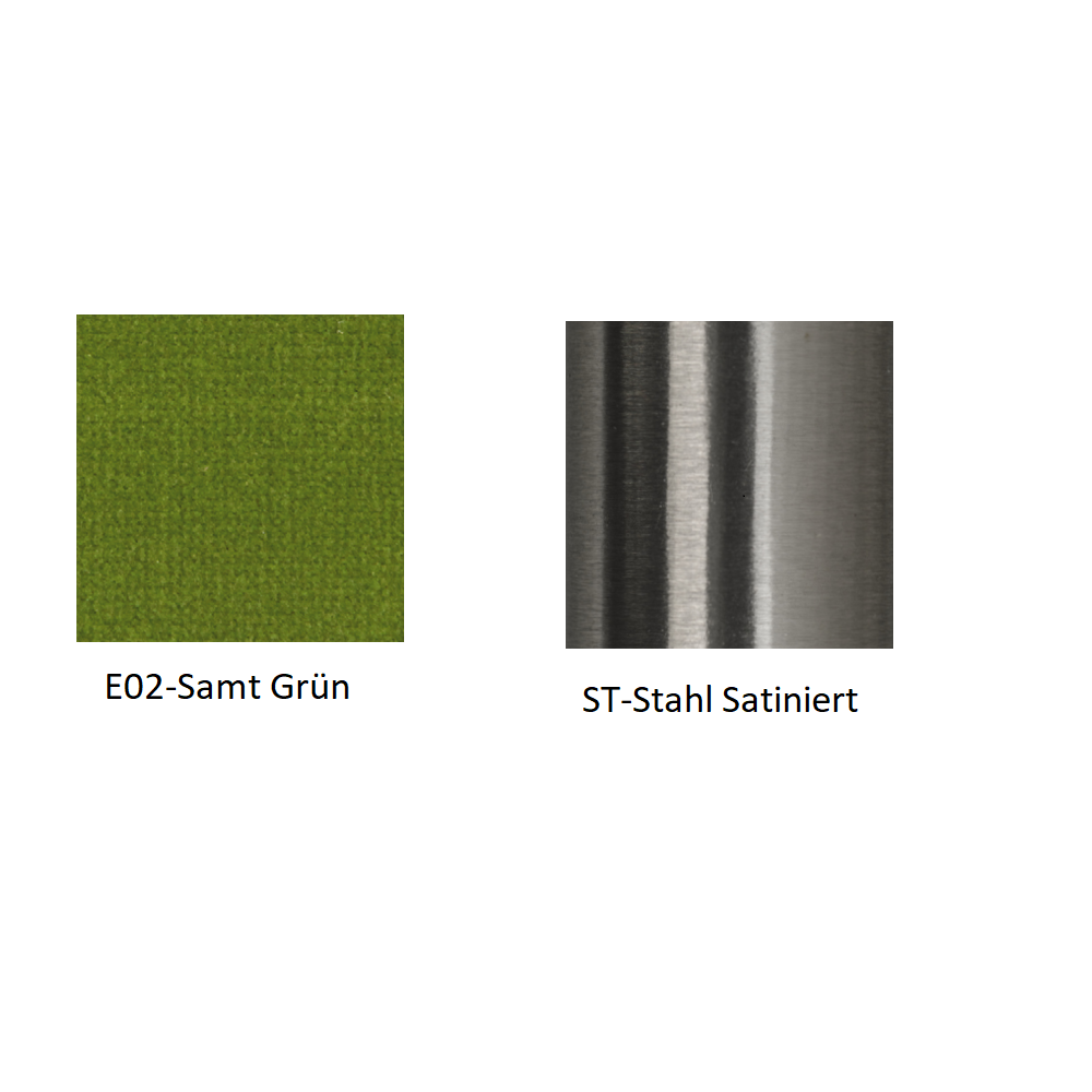 Pedrali Vic 656 Stuhl-E02-Samt Grün-ST-Stahl Satiniert