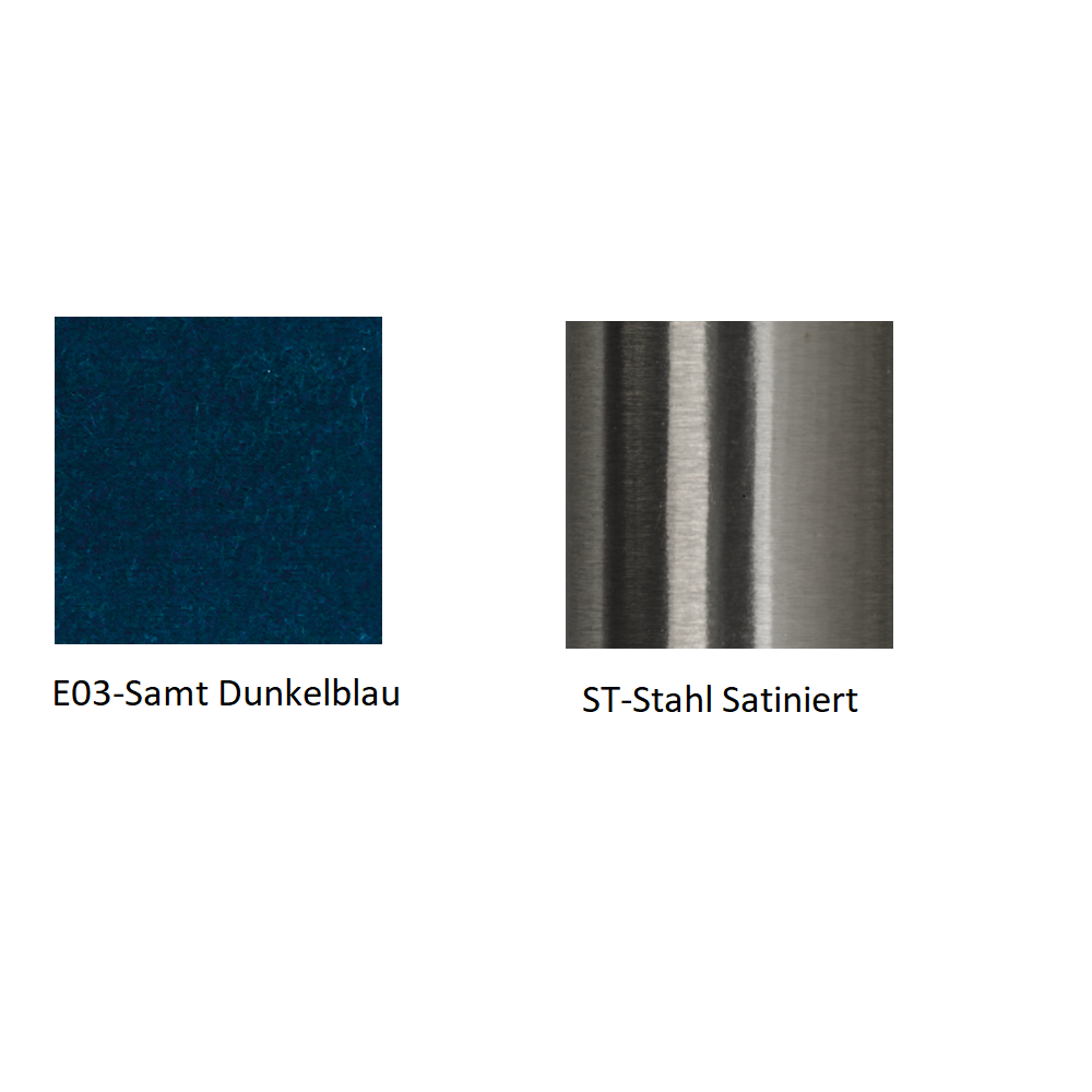 Pedrali Vic 656 Stuhl-E03-Samt Dunkelblau-ST-Stahl Satiniert