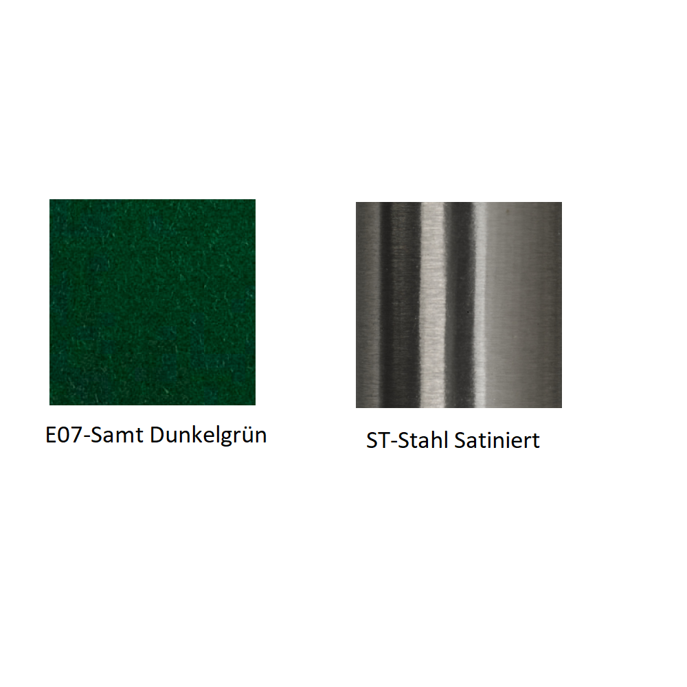 Pedrali Vic 656 Stuhl-E07-Samt Dunkelgrün-ST-Stahl Satiniert