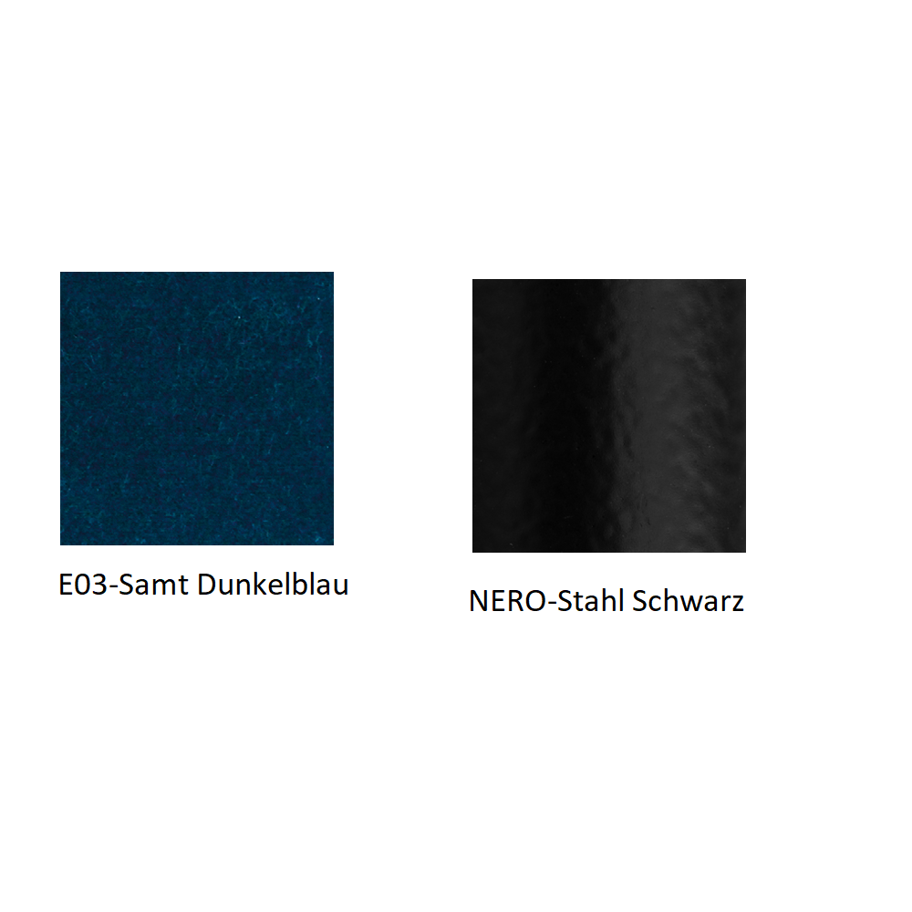 Pedrali Vic 656 Stuhl-E03-Samt Dunkelblau-NERO-Stahl Schwarz