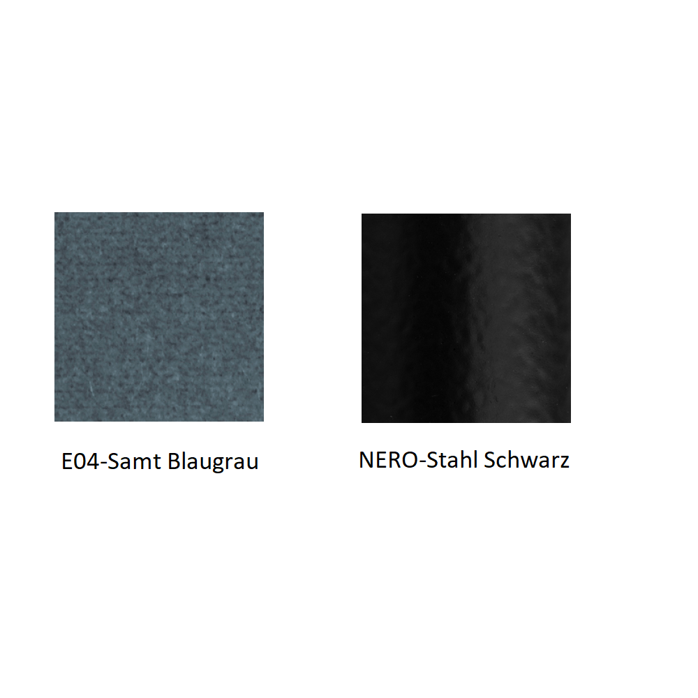 Pedrali Vic 656 Stuhl-E04-Samt Blaugrau-NERO-Stahl Schwarz