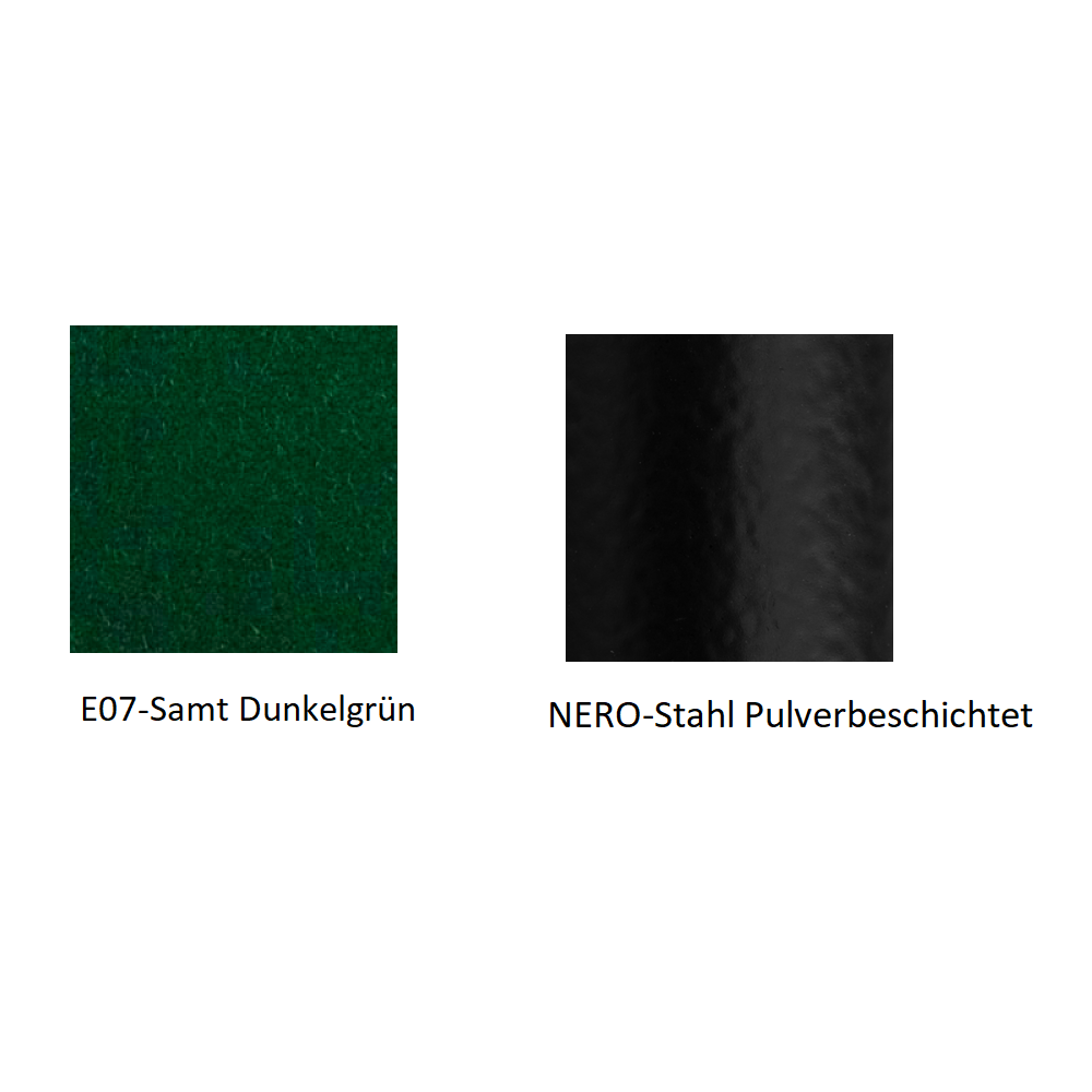 Pedrali Vic 656 Stuhl-E07-Samt Dunkelgrün-NERO-Stahl Pulverbeschichtet