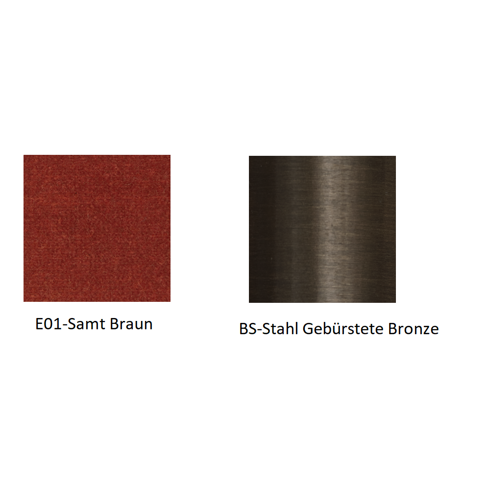 Pedrali Vic 656 Stuhl-E01-Samt Braun-BS-Stahl Gebürstete Bronze