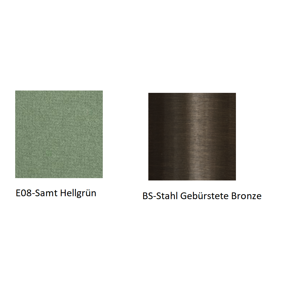 Pedrali Vic 656 Stuhl-E08-Samt Hellgrün-BS-Stahl Gebürstete Bronze