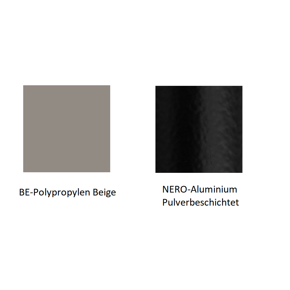 Pedrali Plural Bänke-4-Sitzer-BE-Polypropylen Beige-NERO-Aluminium Pulverbeschichtet