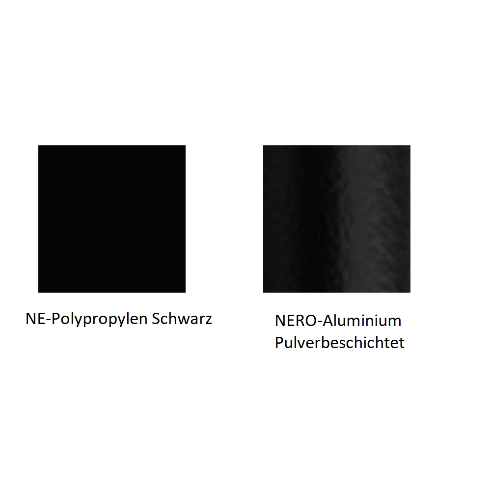 Pedrali Plural Bänke-4-Sitzer-NE-Polypropylen Schwarz-NERO-Aluminium Pulverbeschichtet