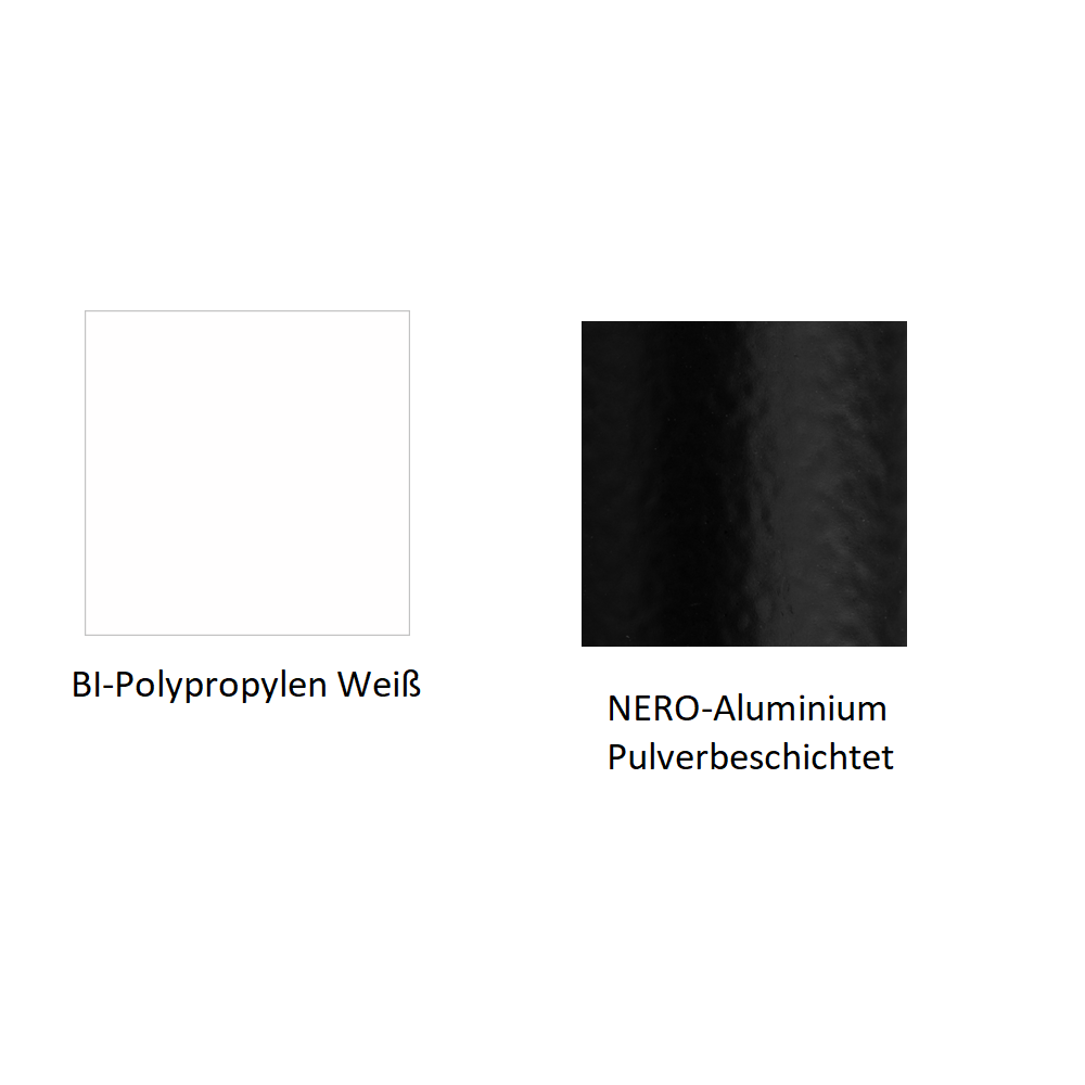 Pedrali Plural Bänke-4-Sitzer-BI-Polypropylen Weiß-NERO-Aluminium Pulverbeschichtet