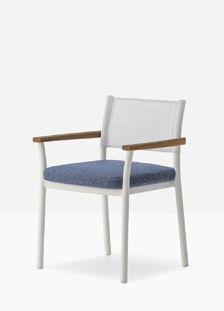 Pedrali Guinea 3695 - Outdoor Sessel - BI200E White - BI White - D104 Dark blue