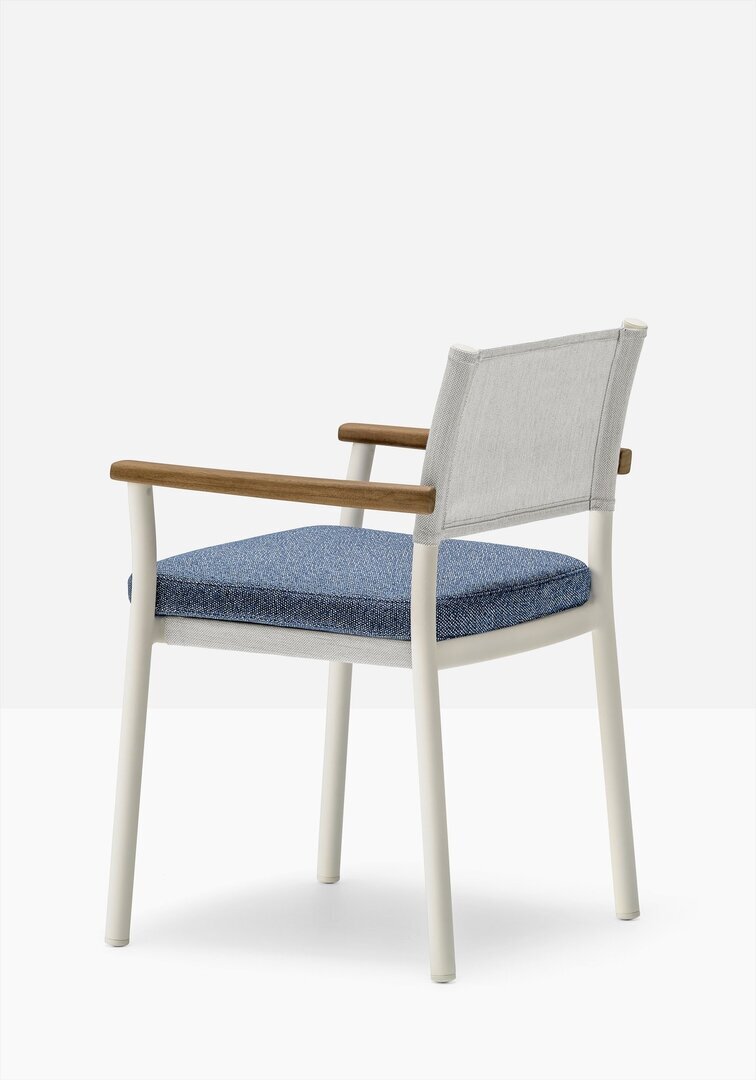 Pedrali Guinea 3695 - Outdoor Sessel - BI200E White - BI White - D104 Dark blue