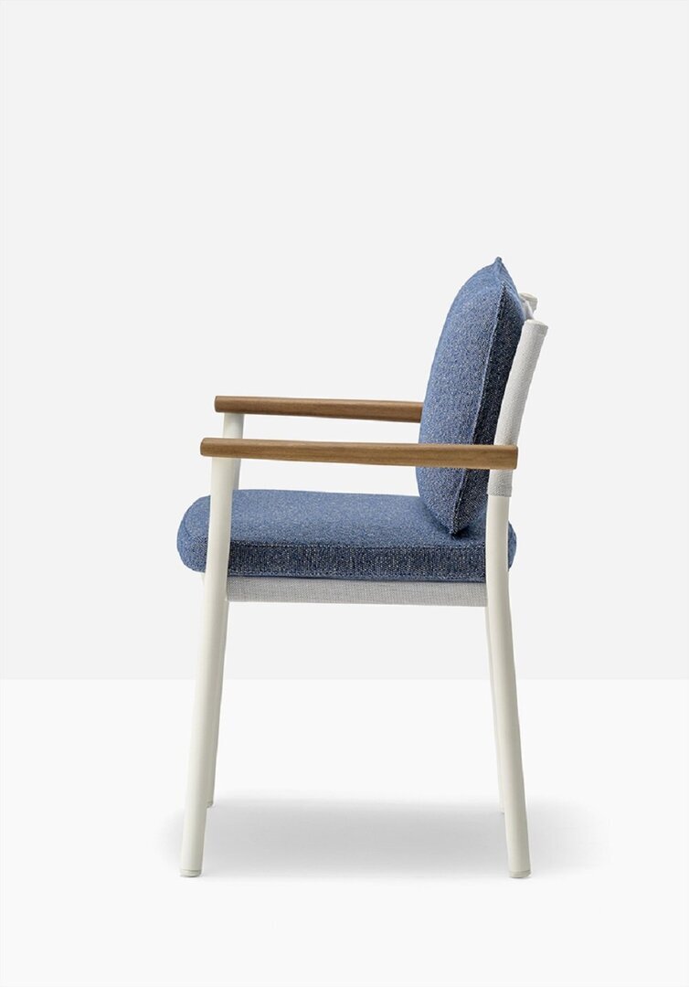 Pedrali Guinea 3695 - Outdoor Sessel - BI200E White - BI White - D104 Dark blue