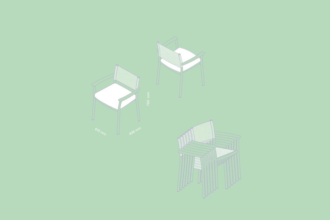Pedrali Guinea 3695 - Outdoor Sessel