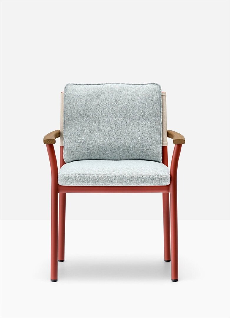 Pedrali Guinea 3695 - Outdoor Sessel - RO200E Red - SA Sand - D82 Aqua
