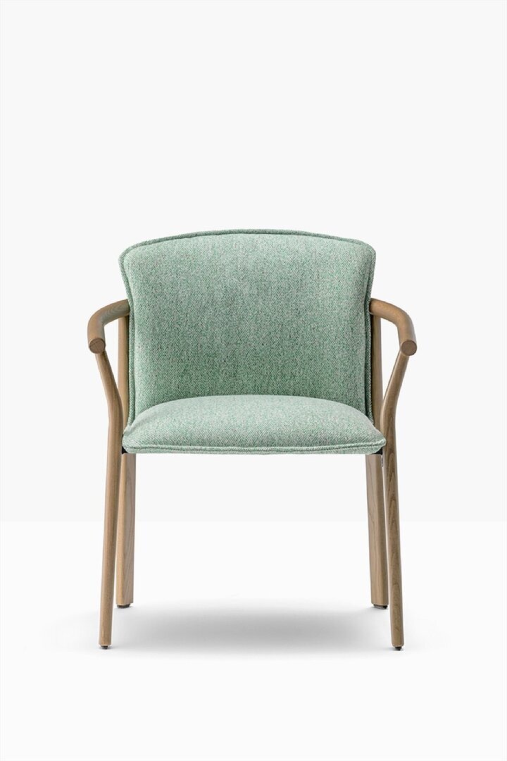 Pedrali Lamorisse 3686 - Sessel - N1 Oak - N36 Grün