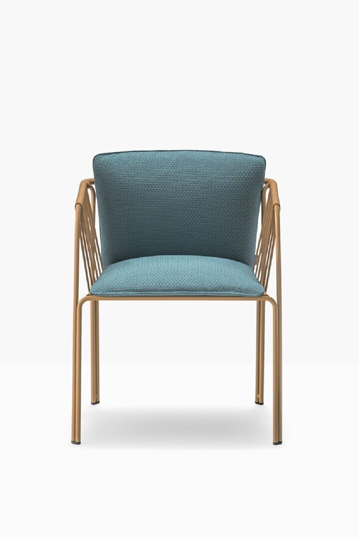 Pedrali Narì 6360 - Outdoor Sessel - MI100E Honey - D82 Aqua