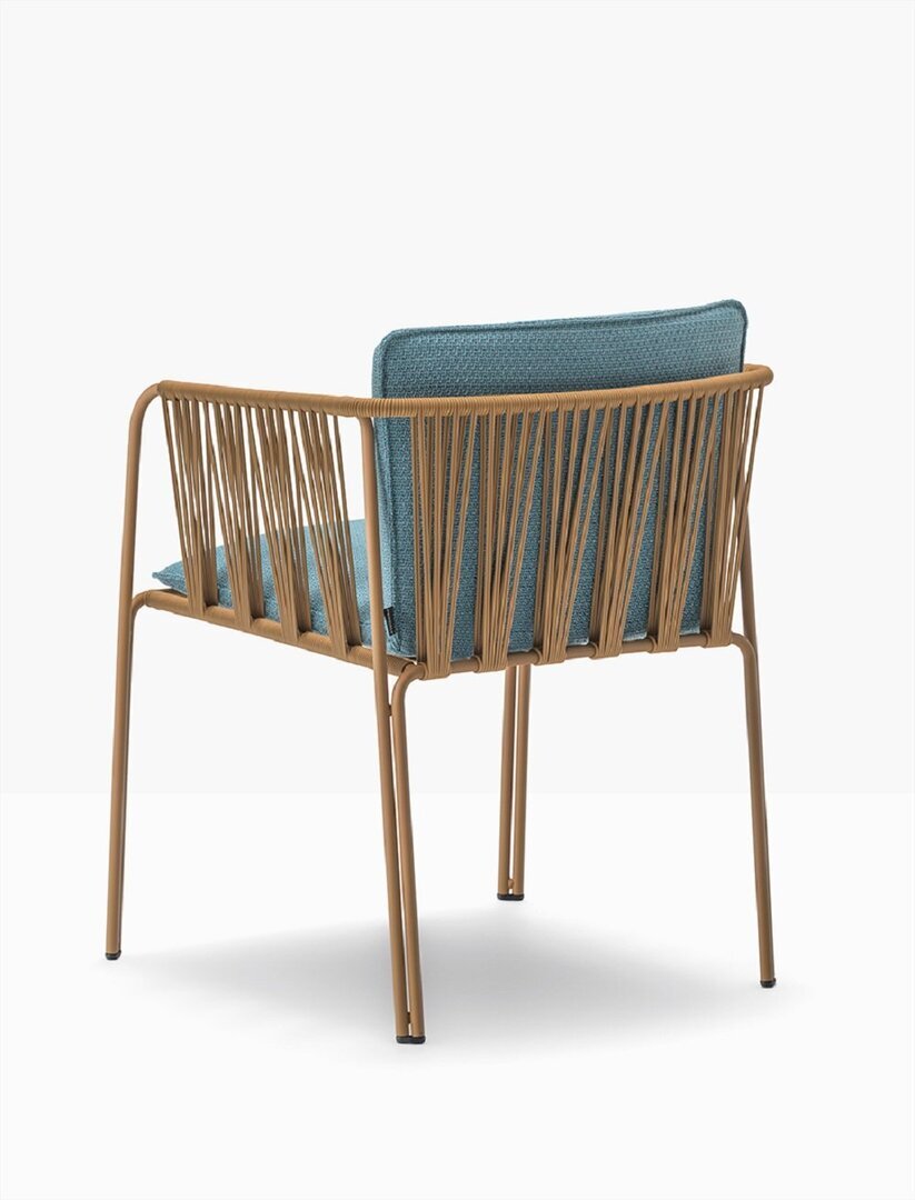Pedrali Narì 6360 - Outdoor Sessel - MI100E Honey - D82 Aqua