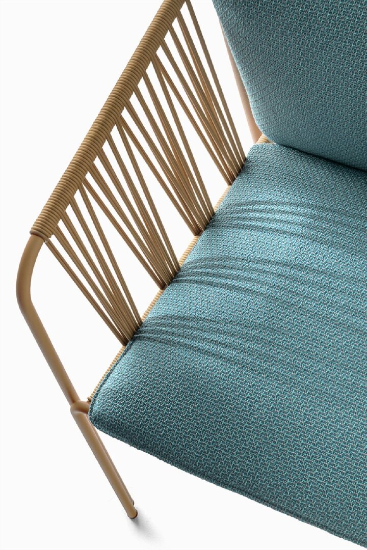 Pedrali Narì 6360 - Outdoor Sessel - MI100E Honey - D82 Aqua