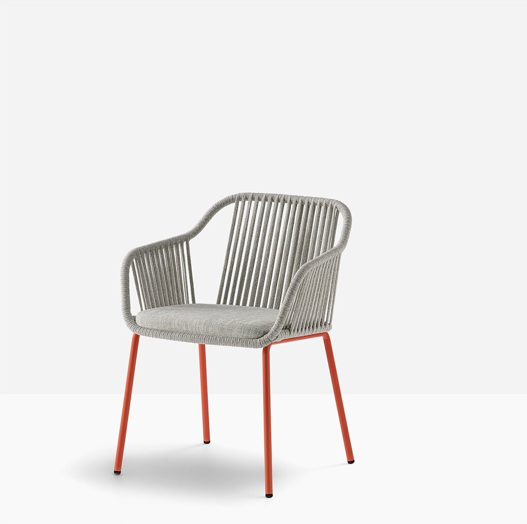 Pedrali Babila Twist 2795 - Outdoor Sessel - AR500E Orange - D22 White