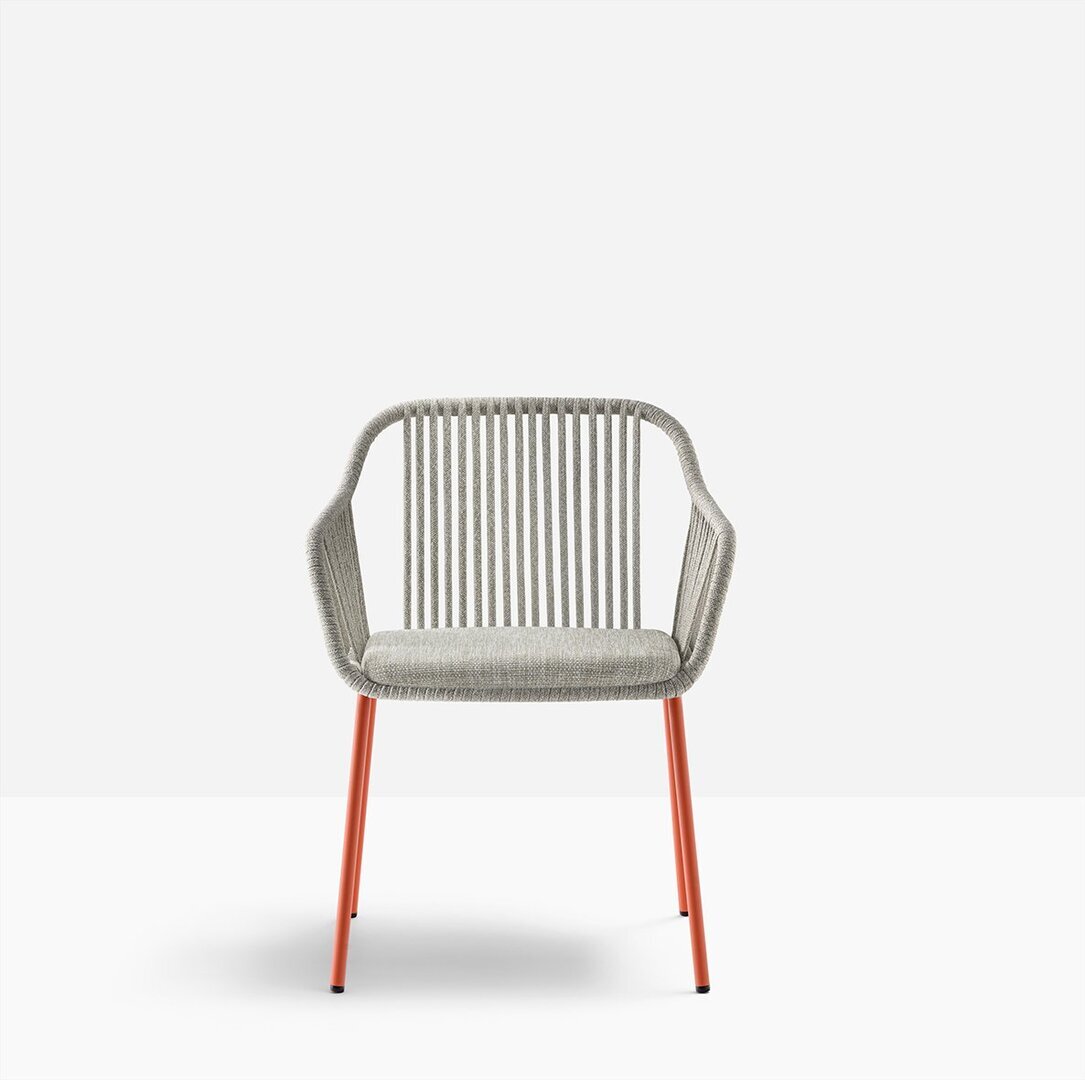 Pedrali Babila Twist 2795 - Outdoor Sessel - AR500E Orange - D22 White