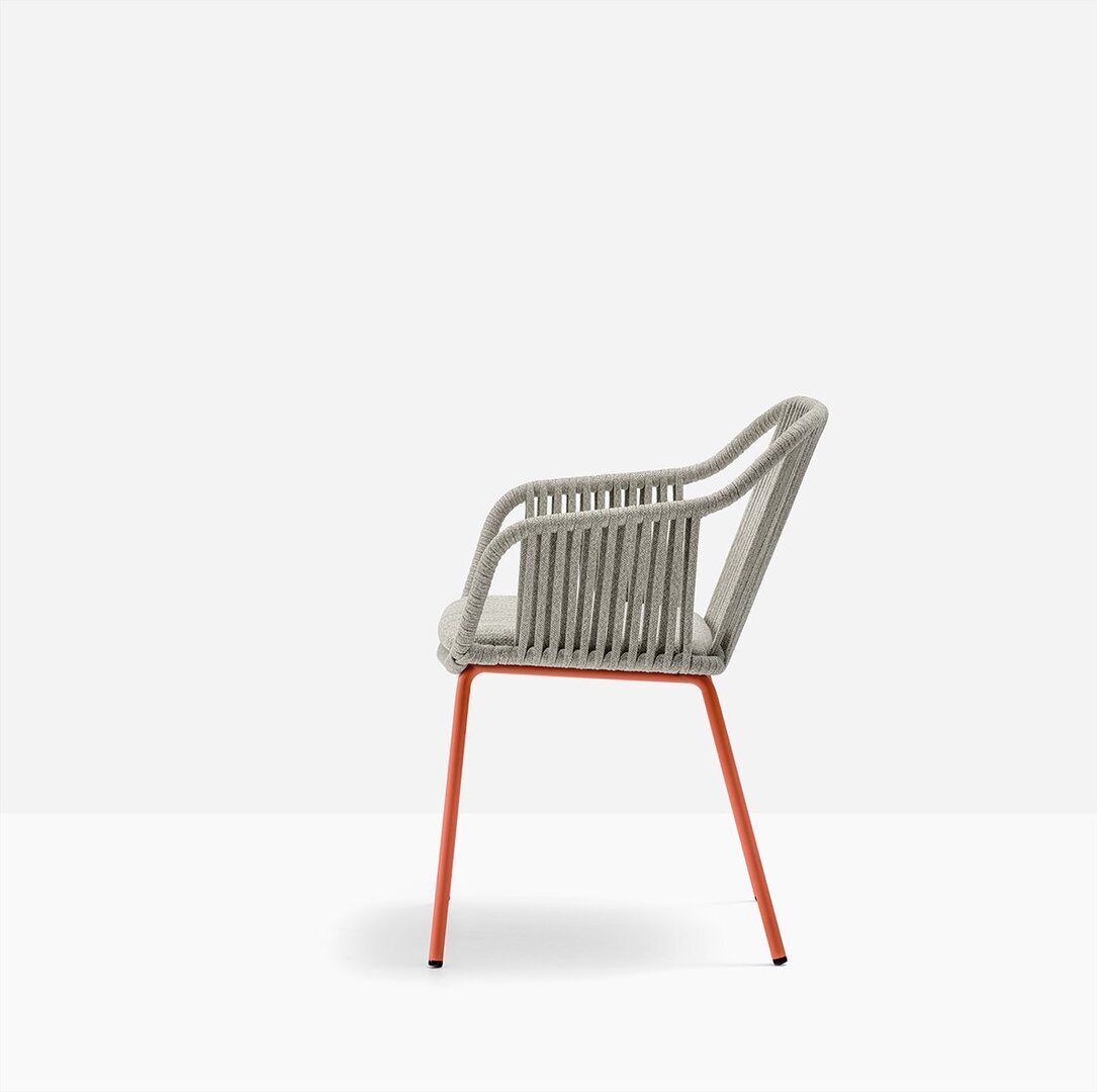 Pedrali Babila Twist 2795 - Outdoor Sessel - AR500E Orange - D22 White
