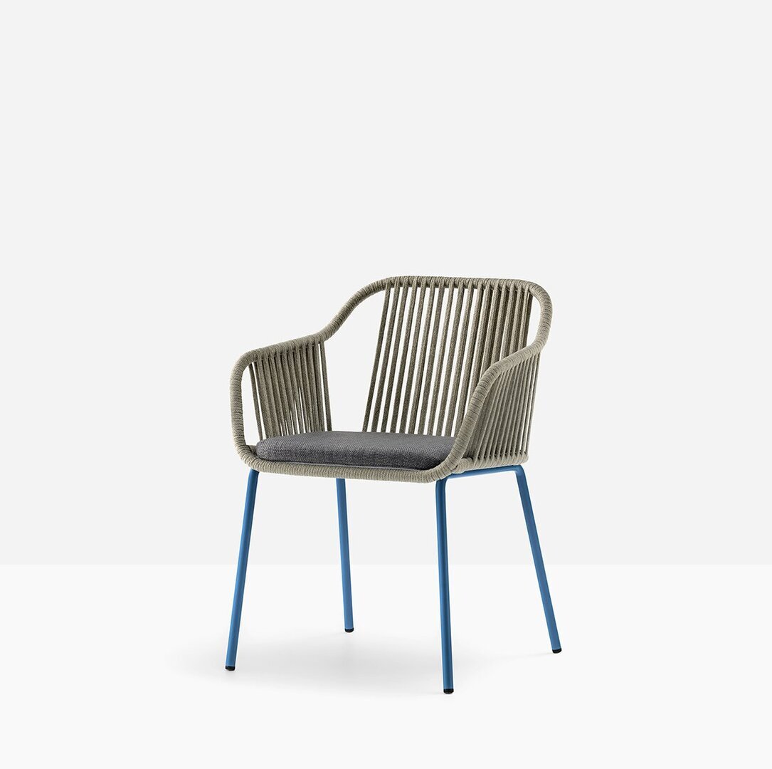 Pedrali Babila Twist 2795 - Outdoor Sessel - BL300E Blue - D25 Grey