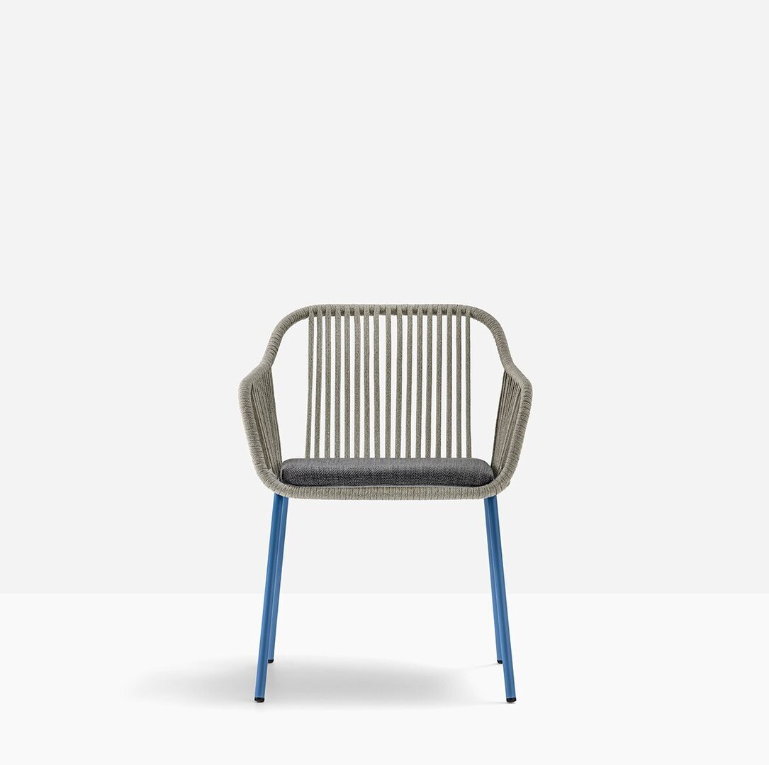 Pedrali Babila Twist 2795 - Outdoor Sessel - BL300E Blue - D25 Grey