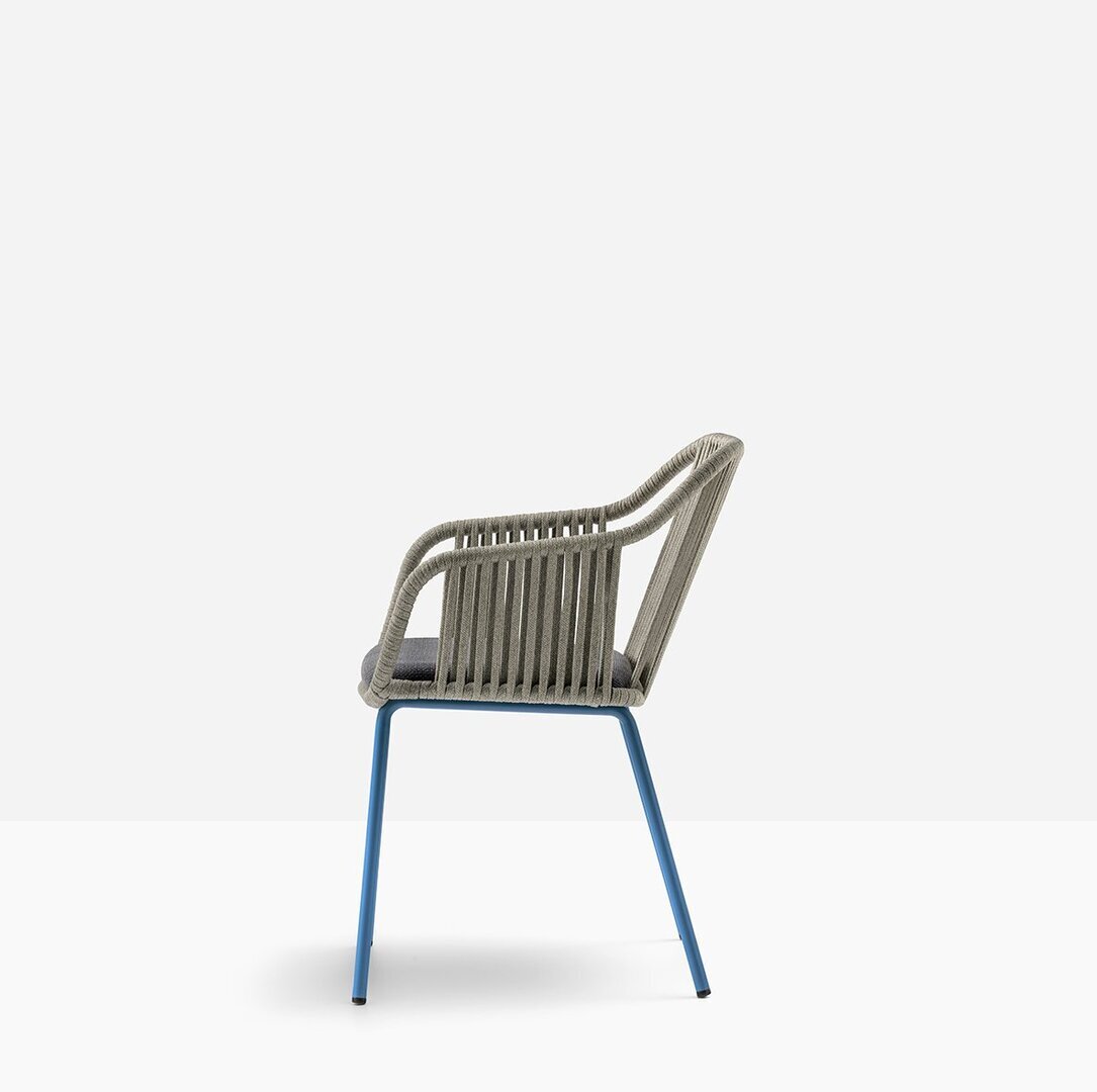 Pedrali Babila Twist 2795 - Outdoor Sessel - BL300E Blue - D25 Grey