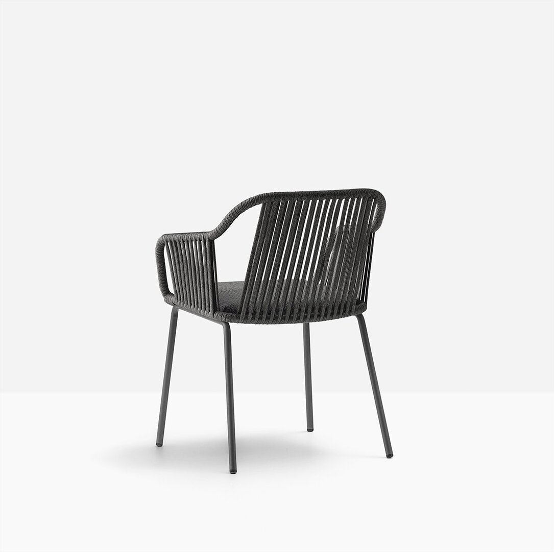 Pedrali Babila Twist 2795 - Outdoor Sessel - GAE Anthracite grey - D25 Grey