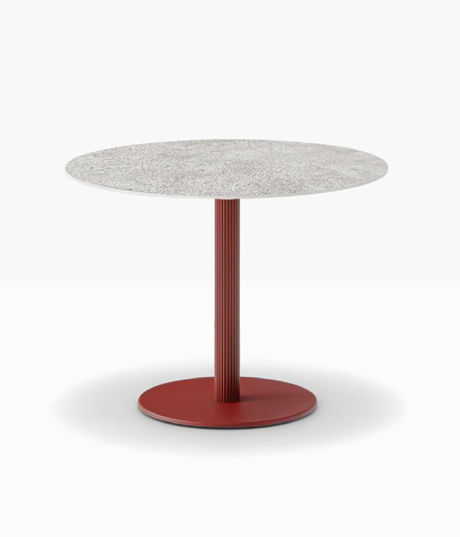 Pedrali Blume 5510 H500 - Tisch - RO200 Red - 3467 Grey core