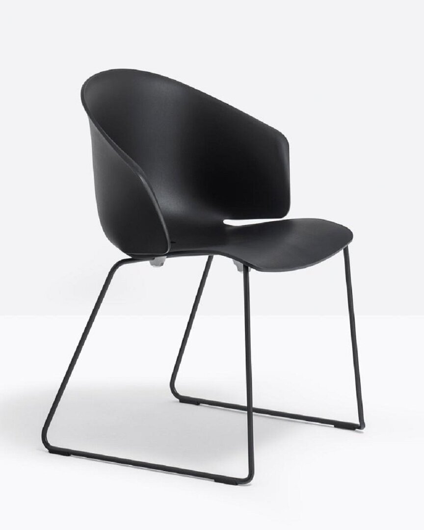 Pedrali Grace 411 Stuhl-NERO-Stahl Schwarz-NE-Polypropylen Schwarz