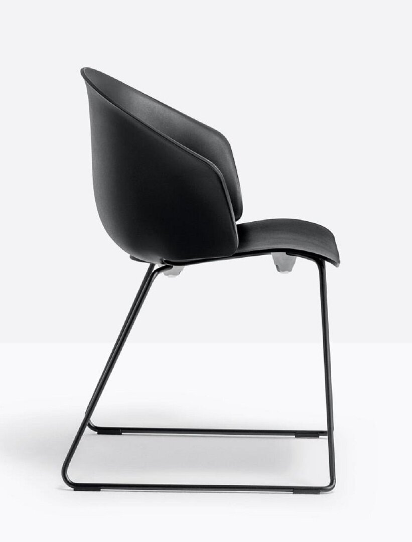 Pedrali Grace 411 Stuhl-NERO-Stahl Schwarz-NE-Polypropylen Schwarz