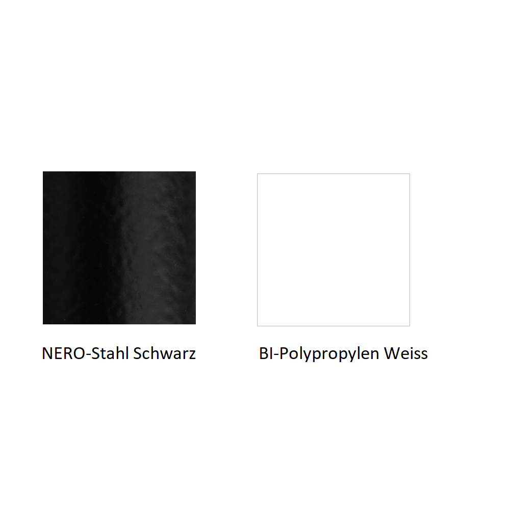 Pedrali Grace 411 Stuhl-NERO-Stahl Schwarz-BI-Polypropylen Weiss