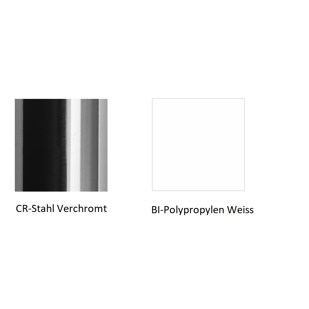 Pedrali Grace 411 Stuhl-CR-Stahl Verchromt-BI-Polypropylen Weiss
