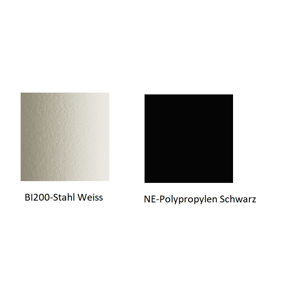 Pedrali Grace 411 Stuhl-BI200-Stahl Weiss-NE-Polypropylen Schwarz