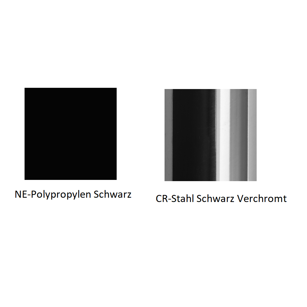 Pedrali Tweet 895 Armlehnenstuhl-NE-Polypropylen Schwarz-CR-Stahl Schwarz Verchromt