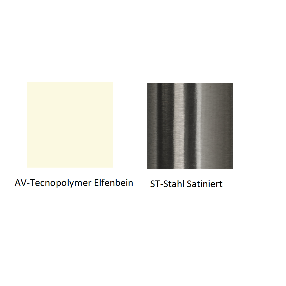 Pedrali Kuadra 1101 Stuhl-AV-Tecnopolymer Elfenbein-ST-Stahl Satiniert