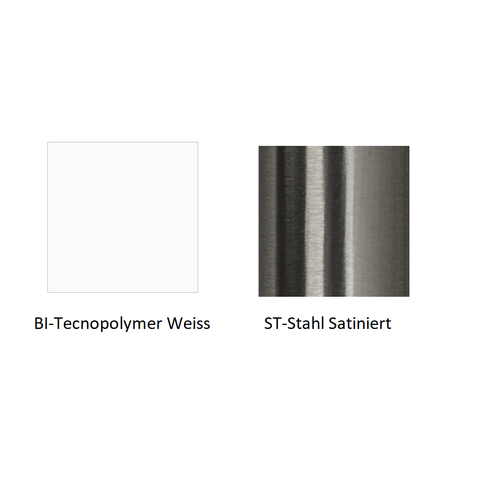 Pedrali Kuadra 1101 Stuhl-BI-Tecnopolymer Weiss-ST-Stahl Satiniert