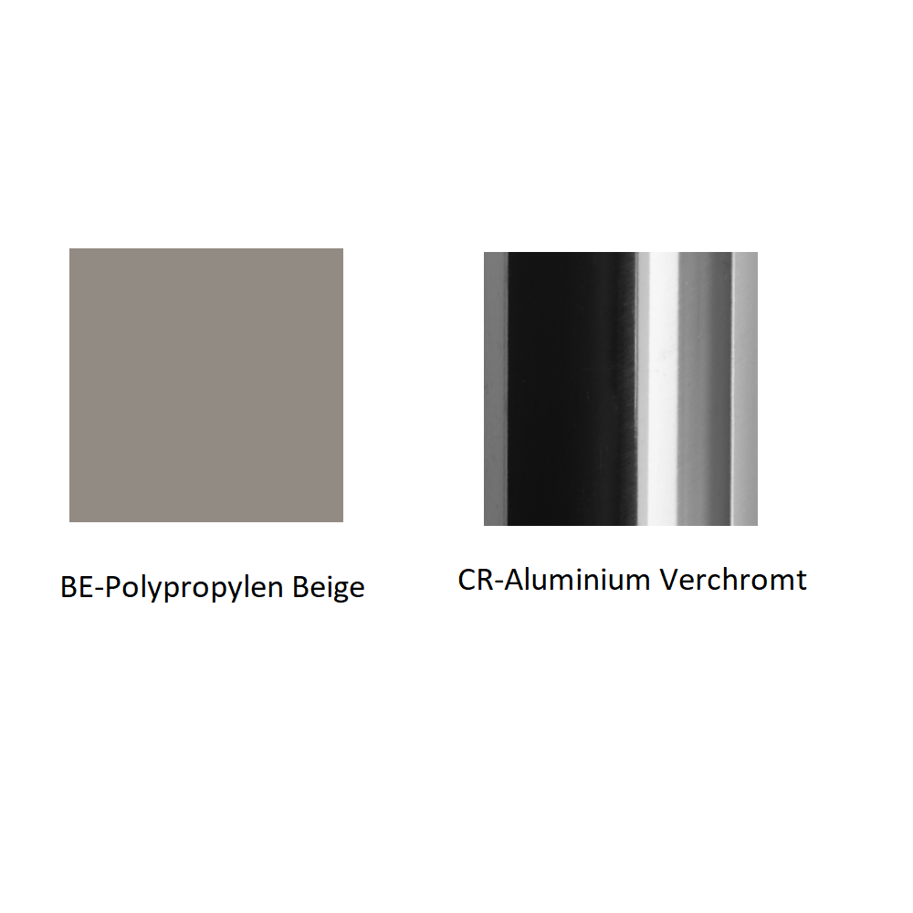 Pedrali Plural Bänke mit äußeren Armlehnen-3 sitzer-BE-Polypropylen Beige-CR-Aluminium Verchromt