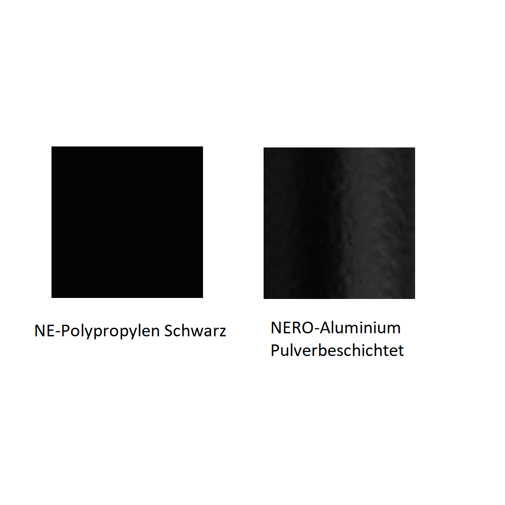 Pedrali Plural Bänke mit äußeren Armlehnen-4 sitzer-NE-Polypropylen Schwarz-NERO-Aluminium Pulverbeschichtet