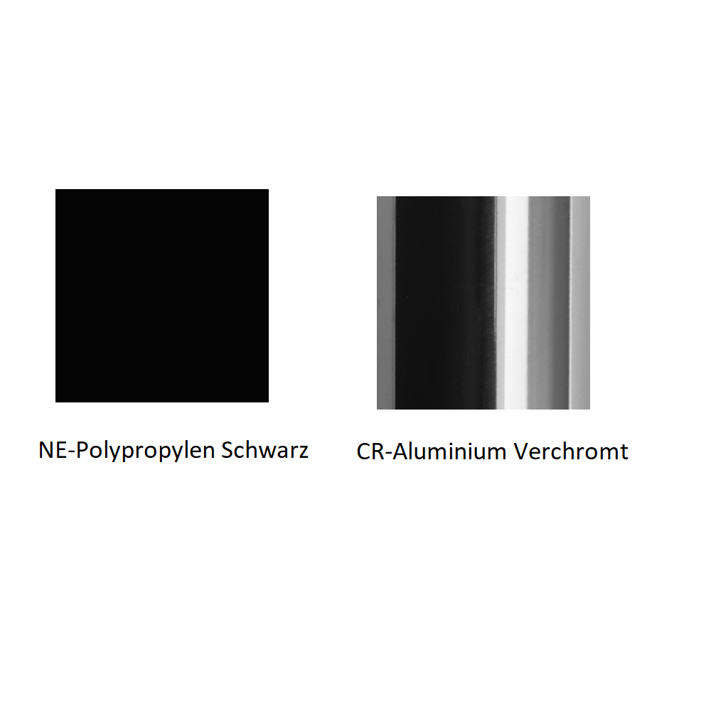 Pedrali Plural Bänke mit äußeren Armlehnen-4 sitzer-NE-Polypropylen Schwarz-CR-Aluminium Verchromt